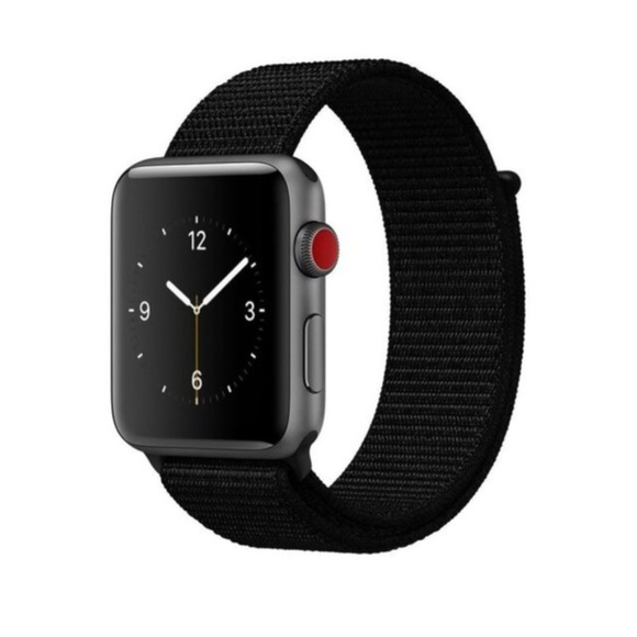 NEW BLACK Breathable Strap Loop For Apple Watch - Picture 1 of 5